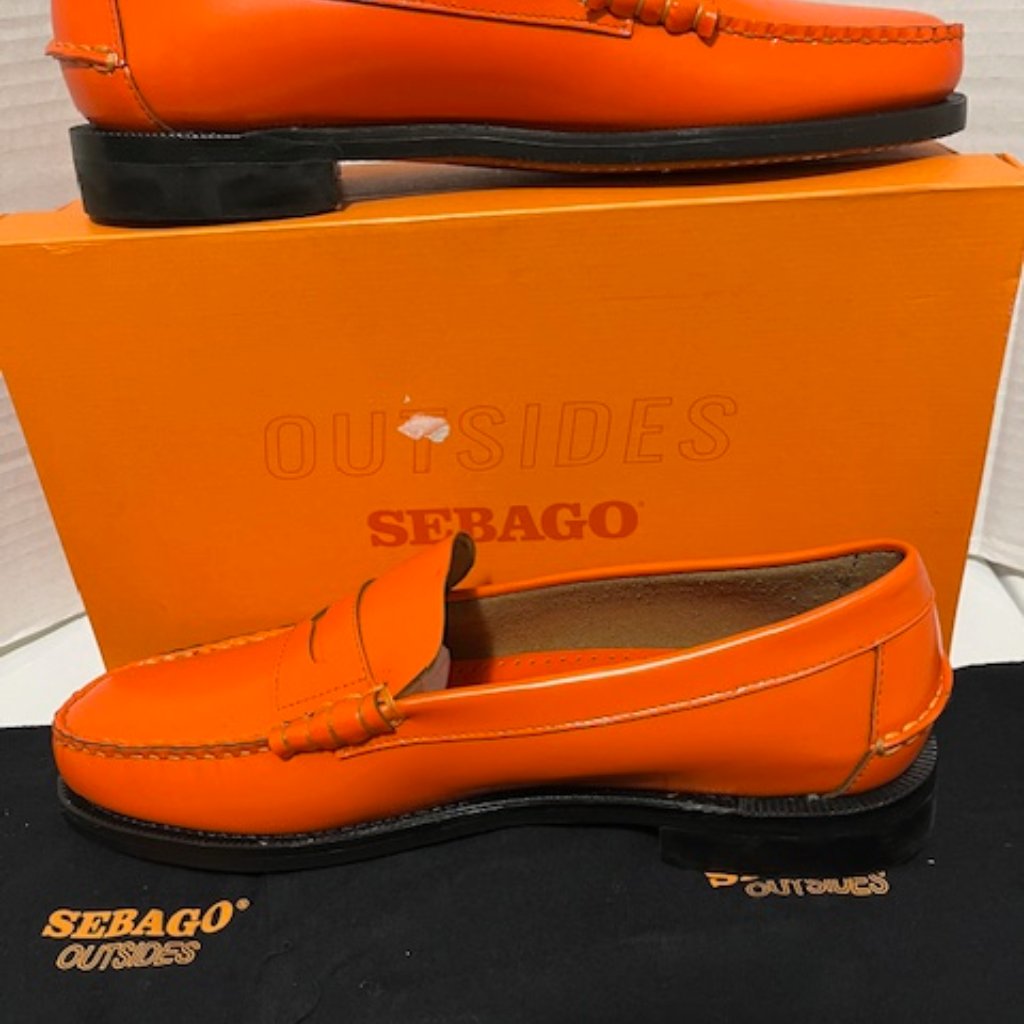 Nib Sebago Persimmon Leather Penny Loafers